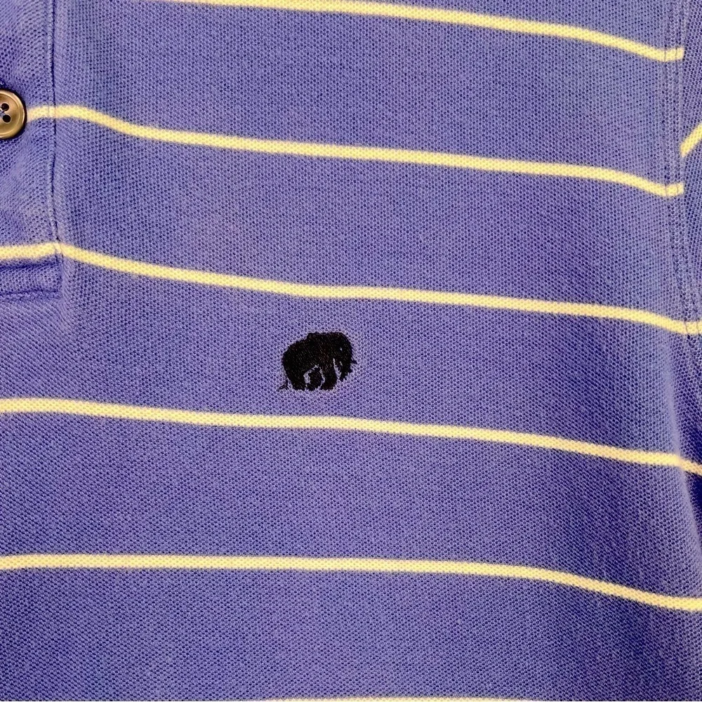 2/$30 Banana Republic Elephant Blue Striped Polo Shirt